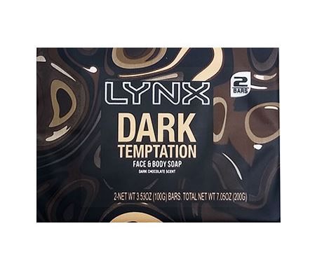 Lynx Face & Body Soap - Dark Temptation - 200g - Pack of 2 
