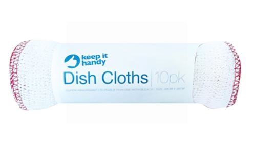 Keep It Handy Dish Cloths - 100% Cotton  - 22 x 30cm - Pack Of 10
