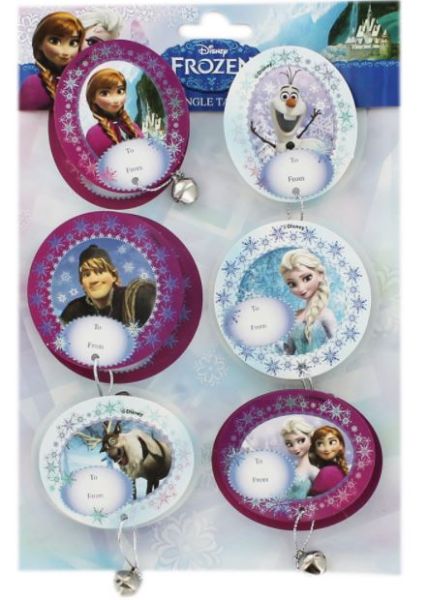 Disney Frozen Jingle Tags - Pack Of 6 - Price Marked £1.99