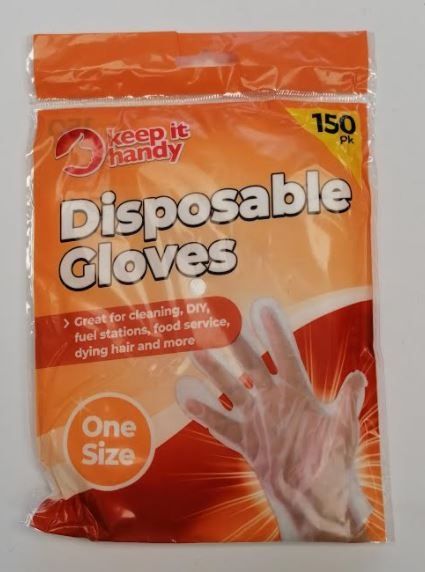 Keep it Handy Disposable Gloves - One Size - Clear - Pack of 100