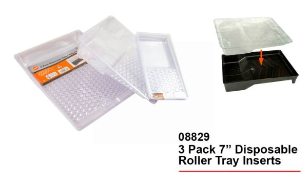 Disposable Roller Tray Inserts - Transparent - Pack of 3