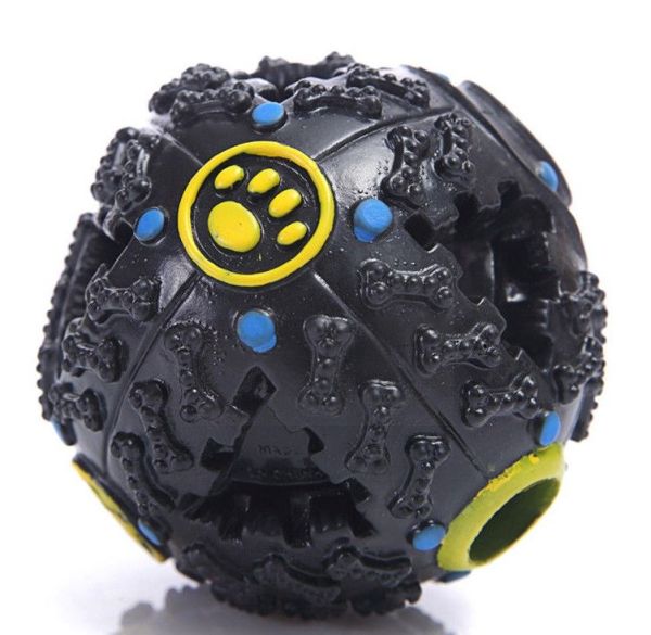 Pet Touch Dog Giggle Treat Ball - Black 