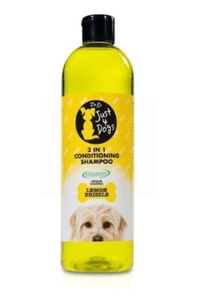 Dr J's Just 4 Dogs 2-in-1 Conditioning Shampoo with Odour Control - Lemon Drizzle - 500ml
