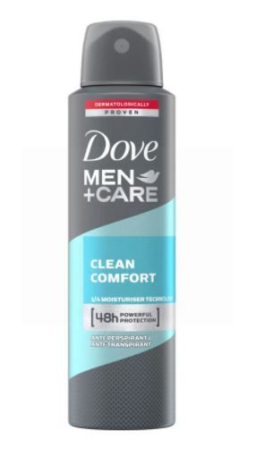 Dove Men Care 48 Hours Anti-Perspirant/ Anti-Transpirant Body Spray - Clean Comfort - 150ml