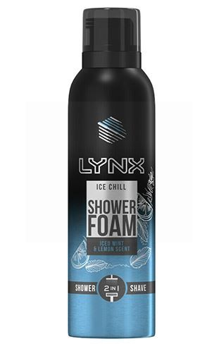 Lynx 2-in-1 Shower Foam and Shave with Iced Mint & Lemon Scent - Ice Chill - 200ml