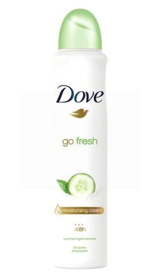 Dove Go Fresh 48 Hours Anti-Perspirant/ Anti-Transpirant Body Spray - Cucumber & Green Tea Scent - 250ml