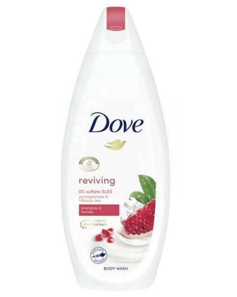 Dove Body Wash - Reviving - Pomegranate & Hibiscus Tea - Dermatologically Tested - 225ML