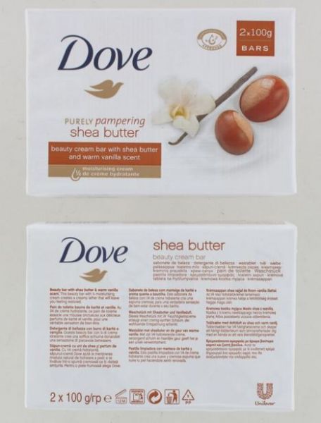 Dove Shea Butter Beauty Cream Bar Of Soap - 2 X 100G