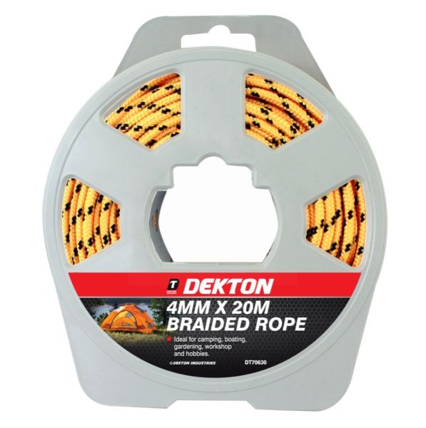 Dekton Braided Rope - 4mm x 20m - Orange