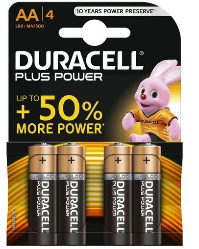 Duracell Plus Power Aa 4 Plus - Pack Of 4