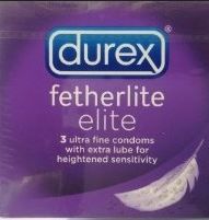 Durex Fetherlite Elite - Ultra Fine Condoms - Pack Of 3