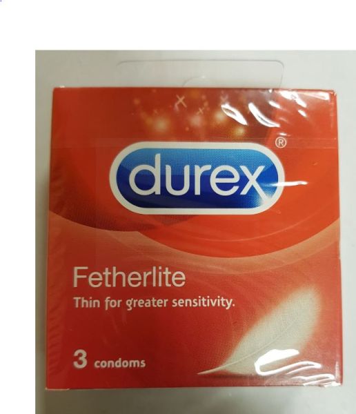 Durex Fetherlite Condoms  Pack Of 3 - Exp 12/22 