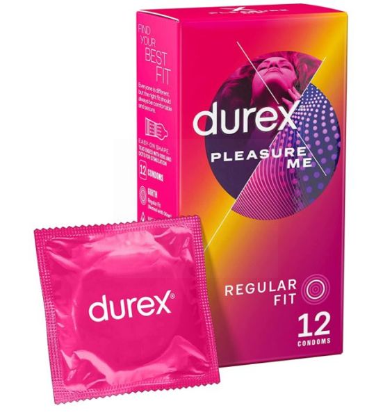 Durex Pleasure Me Condom - Regular Fit - Pack Of 12