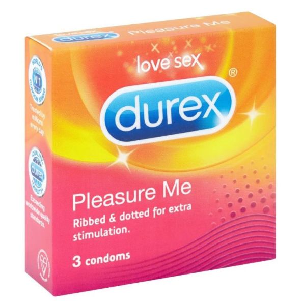 Durex Pleasure Me Condoms - Pack Of 3 - Exp: 09/26 - 5% VAT