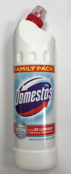 Domestos Extended Power Thick Bleach - White & Sparkle - 1.25L