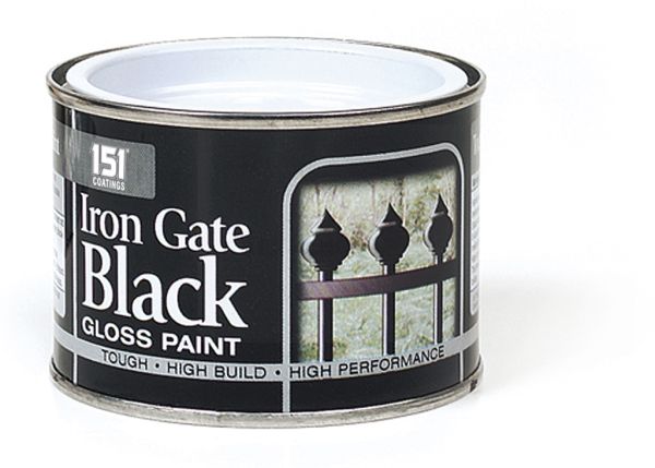 IRON GATE GLOSS PAINT - BLACK - 180ML 