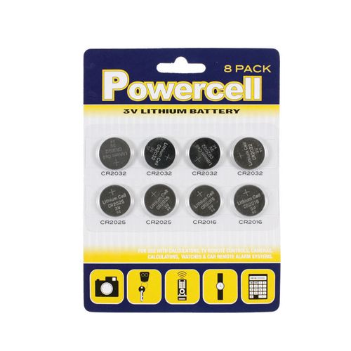 Powercell 3V Lithium Batteries -  Pack Of 8