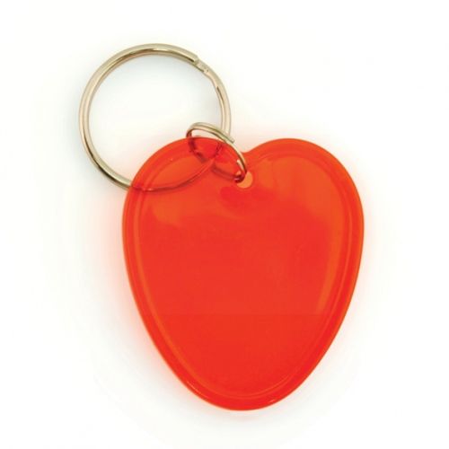 HEART SHAPED KEYCHAIN TRANSLUCENT RED