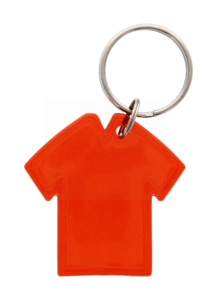 T-SHIRT SHAPED KEY CHAIN TRANSLUCENT RED