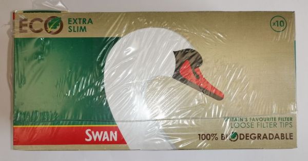 Swan Eco Extra Slim 100% Biodegradable Loose Filter Tips - Box of 10 Packs