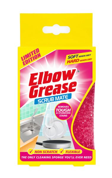 Elbow Grease Scrub Mate - Pink - 13.5 x 8.5 x 3.5cm 