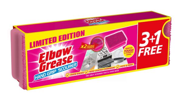 Elbow Grease Pink Hand Grip Scourer - Pack of 4