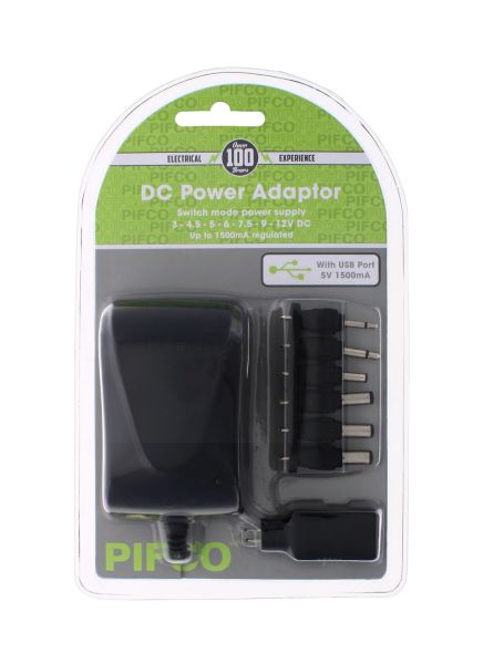 AC/DC ADAPTOR 1500MA WITH USB