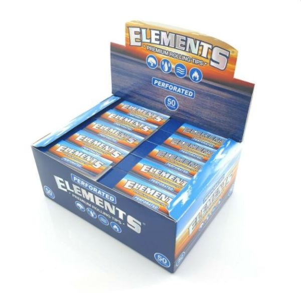 Elements Premium Rolling Tips - Perforated - Pack of 50