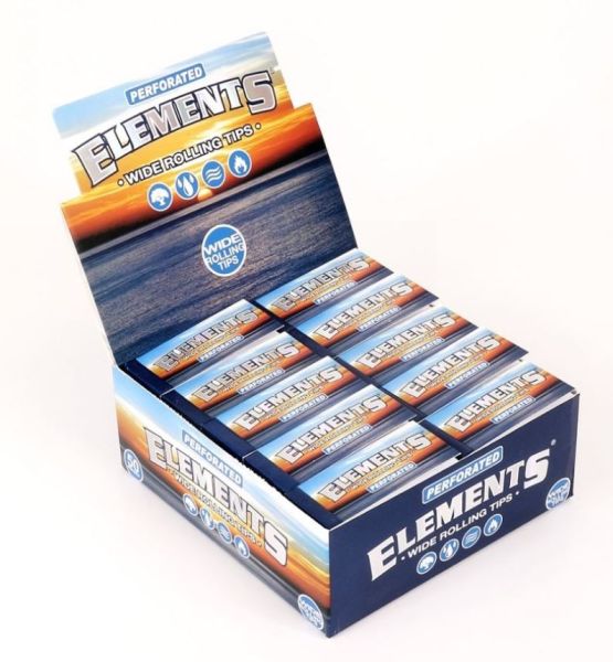 Elements Wide Cigarette Rolling Tips - Box Of 50