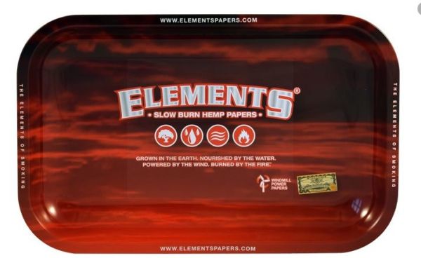Small Elements Rolling Tray - Red - 17.5Cm X 27.5Cm 
