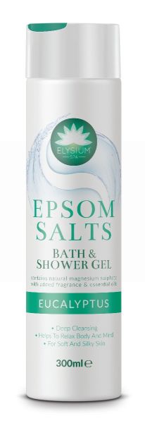Elysium Spa Epsom Salts Bath & Shower Gel - Eucalyptus - 300ml - Exp: 04/25