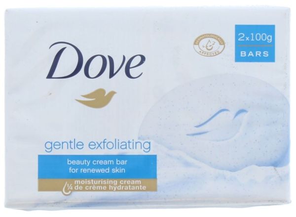 Dove Gentle Exfoliating Beauty Moisturising Cream Bar Of Soap - Pack Of 2
