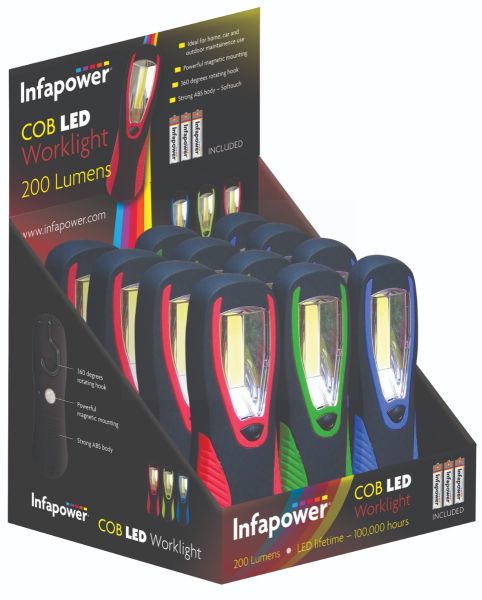 Infapower COB LED Worklight - Assorted Colours - 200 Lumens