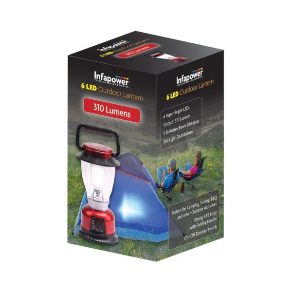 Infapower 6 LED Outdoor Lantern - 310 Lumens