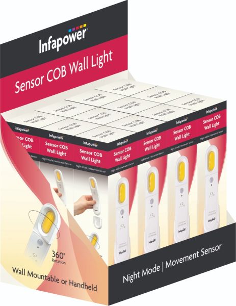 Infapower COB Wall Light with Night Mode and Movement Sensor