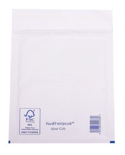 Featherpost White Bubble Padded Envelope - Size F/3 -  250Mm X 345Mm
