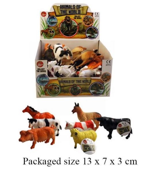 Toy Animals Of The World - Farm Animals Series - Assorted Shapes, Sizes And Colours 