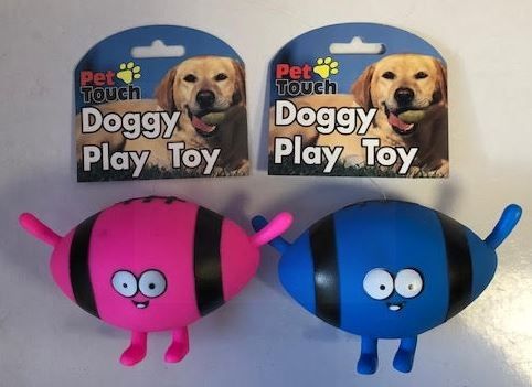 Pet Touch - Squeaky Doggy Play Toy Alien Cartoon - Colours Vary