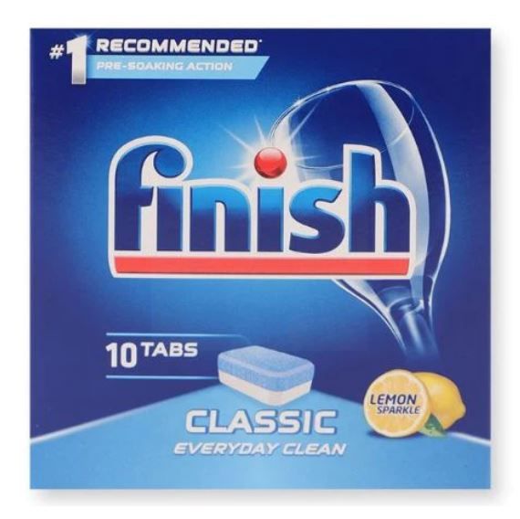 Finish Classic Everyday Clean Dishwasher Tabs - Lemon Sparkle - Pack of 10