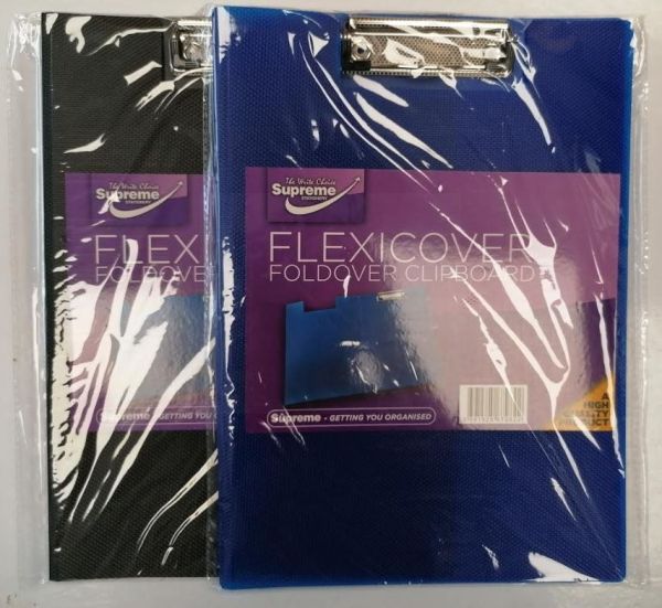 Supreme Flexicover Foldover Clipboard - Assorted Colours - 32 x 23.5cm
