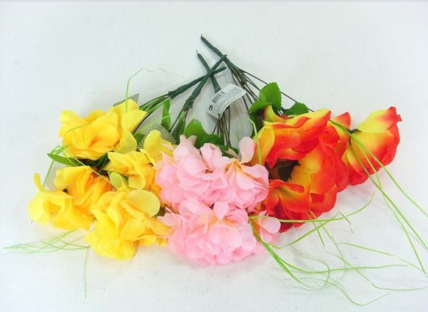 Artificial Flowers - Bunch Of Flowers - Designs, Shapes, Sizes And Colours Vary