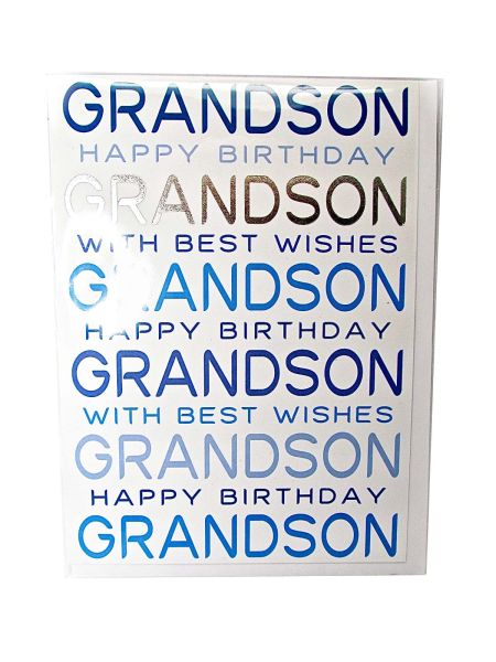 GRANDSON HAPPY BIRTHDAY CARD