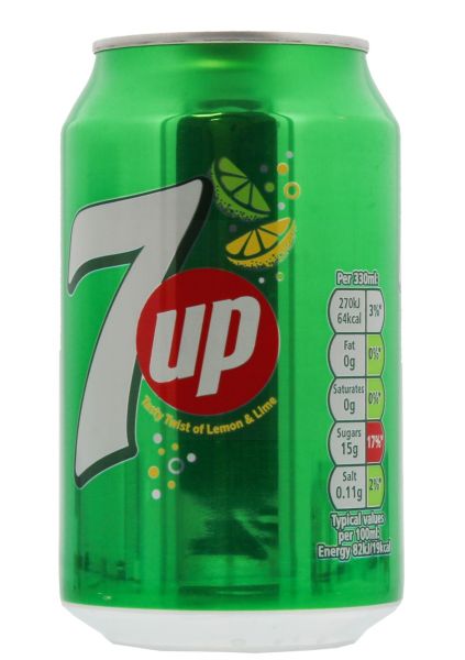 7Up Regular Cans - 24 x 330ml Tray - Exp: 05/23