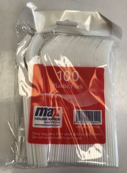 Plastic Forks - Standard - Pack Of 100