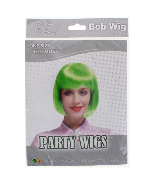 PARTY HAIR WIG BOB GREEN ONE SIZE FITS MOST