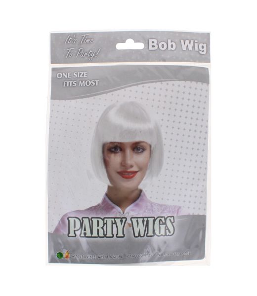 PARTY BOB HAIR WIG WHITE