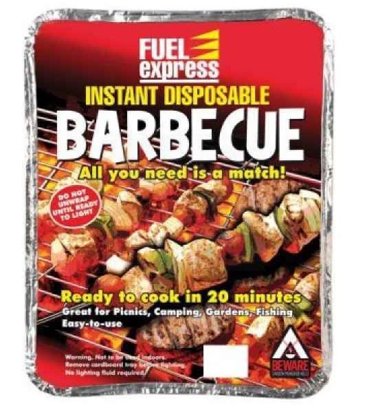 Fuel Express Instant Disposable Easy to Use Barbecue
