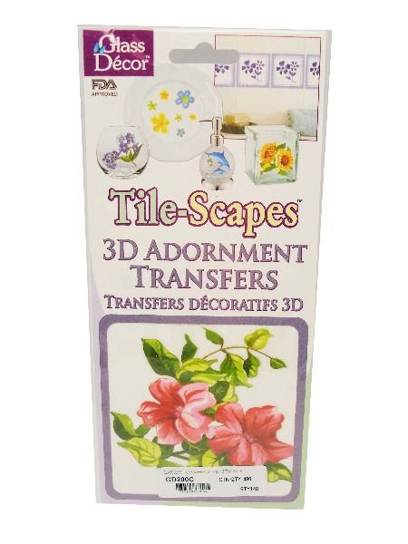3D GLASS DECOR TRANSFERS FLOWER