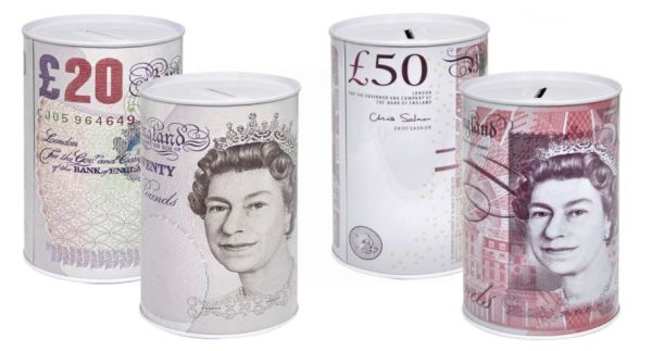 Giant Money Design Money Tin/Box - 22 x 15cm
