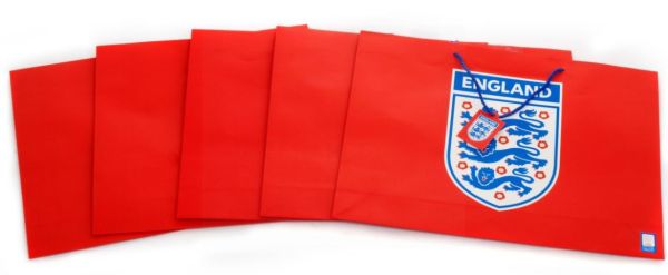 Official England Product - Gift Bag - Extra Large Landscape - Red - 45.5Cm X 32.5Cm